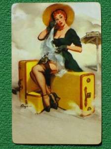 ELVGREN PINUP PLAYING CARDS BLACK STOCKINGS BEAUTIES A+  
