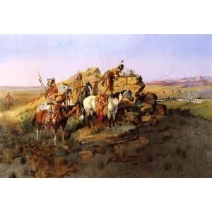   Charles Marion Russell   32 x 22 inches   Watching the Settlers Home
