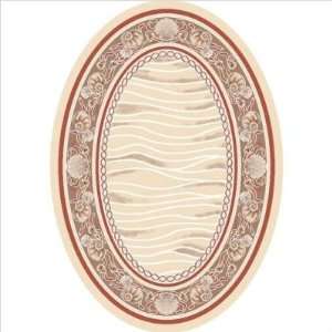  Signature Carved Coral Bay Opal Light Coral Oval Rug Size 