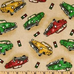  44 Wide Comfy Flannel Cars Sand Fabric By The Yard Arts 
