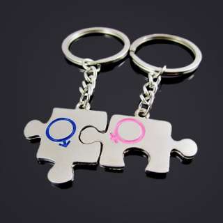 COOL Popular jigsaw couple lover keychain ring Q067  