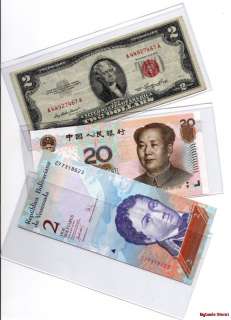   Currency Sleeves Holder Paper Money Cover protector $ Dollar  
