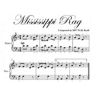  Mississippi Rag Big Note Piano Sheet Music Krell Books
