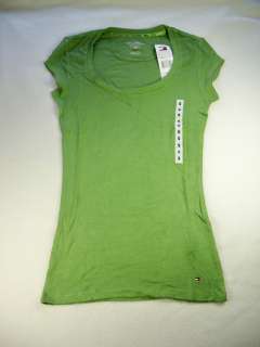 NEW Tommy Hilfiger Womens Green Scoop neck shirt  