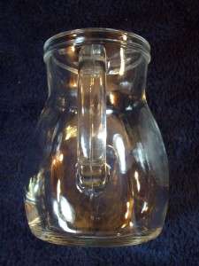Vtg. Clear Glass Creamer Pitcher / Made in Italy  