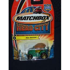 Matchbox Hero City 2003 #6 Ultra Heroes Max Tractor Green Tractor with 