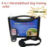 Remote Static Shock&Vibrate Dog Training Collar 4in 1  