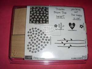 STAMPIN UP DAISY CRAZY RUBBER STAMP LOT  