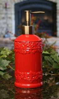 Red Soap Lotion Dispenser by Drake Design NEW  