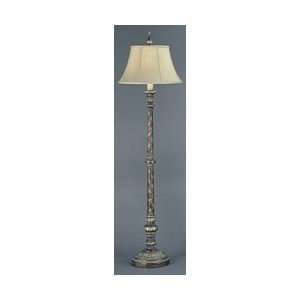 838120 Tortoised Leather Crackle Stile Bellagio Renaissance Floor Lamp 