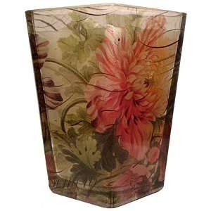  Fringe Studio Peach Floral Design Candle In Glass 