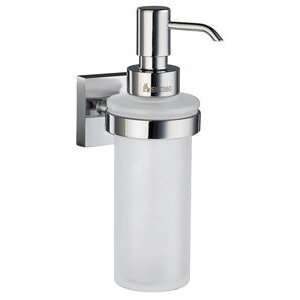  House Holder with Glass Soap Dispenser Finish Brushed 