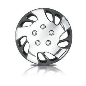  Custom Accessories 92402 15 Hubcaps Painted and Chrome Design 