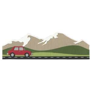  Car on Road with Mountains Border Toys & Games