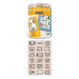 Cute Critters Ink n Stamp Wood Mounted Rubber Stamp Set (LL095)