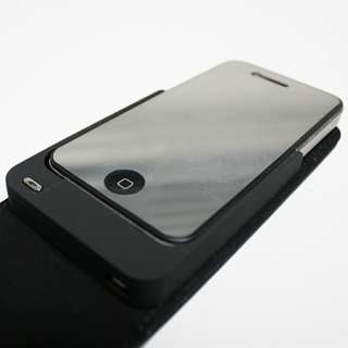 New 2200mAh charger Battery Leather Case for iPhone 4  