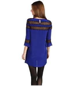   Rebecca Taylor ROMANTIC Sapphire Silk Dress/ Tunic US 6 $355  