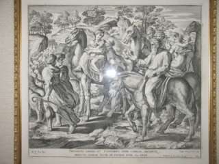RAPHAEL SANZIO ORIGINAL STEEL PLATE ENGRAVING 1674 JACOB RETURNS TO 