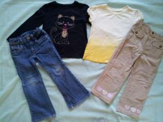   USED TODDLER GIRLS SIZES 4T SPRING SUMMER CLOTHES OUTFITS LOT  