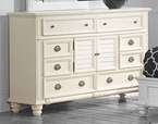 Seashell White 5 pc Arts and Crafts King Bedroom Set  