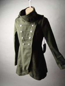   Steampunk Army General Captain Wool Blend Cutaway Jacket fp Coat M
