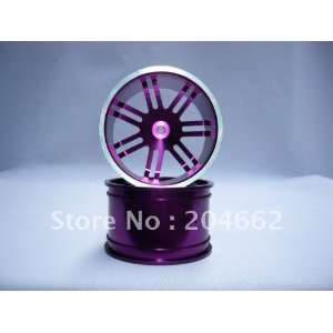  shipping purple aluminum 7 double spoke wheels 1 pair 