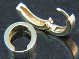 14K solid gold oval hoop earrings modern style new look  