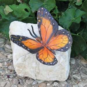   Colorful Victorian Butterfly Bronze Garden Statue