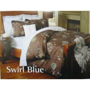 Daniadown Swirl Blue Duvet Cover Collection Swirl Blue Duvet Cover 