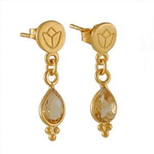  SATYA  Lotus Teardrop Post Earrings Jewelry