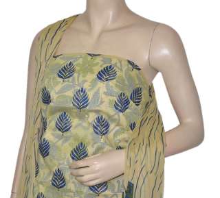 salwar kameez suit with elaborate block printed lining in kurta