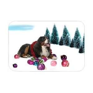 Bernese Mountain Dog Tempered Large Cutting Board Christmas  