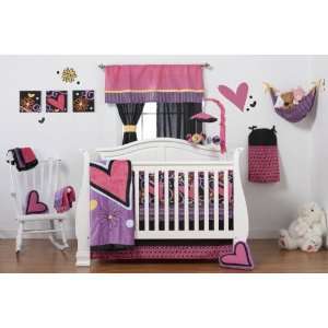  Sassy Shaylee 10 Pc Crib Bedding Set Purple Baby