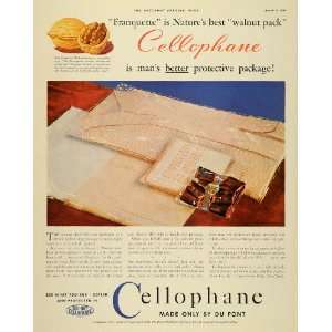  1929 Ad Cellophane Du Pont Sealed Protected Walnut 