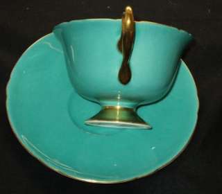 Shelley DAFFODIL CHROME GREEN Tea cup and saucer  