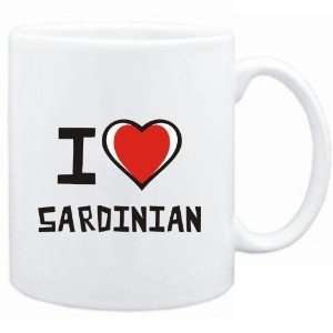  Mug White I love Sardinian  Languages