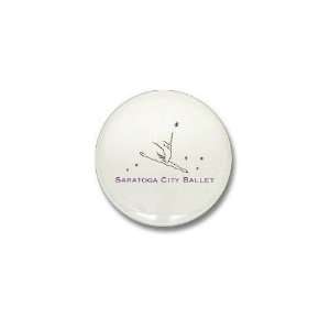  Saratoga City Ballet purple logo Mini Button by  