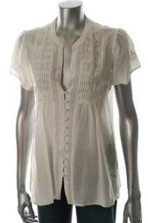 Joie NEW Button Down Shirt Ivory Embroidered Sale Top S  