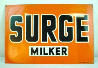NOS Vintage Surge Milker Sign NEW OLD STOCK Dairy Farm  