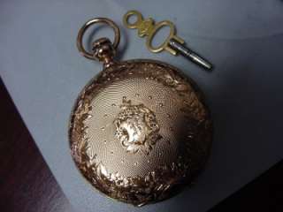Antique Waltham Bartlett Pocket Watch 18k Gold Key wind  