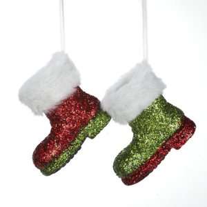  Club Pack of 24 Glitter Santa Claus Boot Christmas 