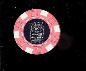 New Pink Jack Daniels Logo Poker Chip Card Guard  