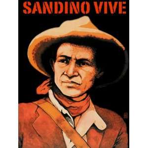 x24 Political Poster. Day of World Solidarity with NICARAGUA.Sandino 