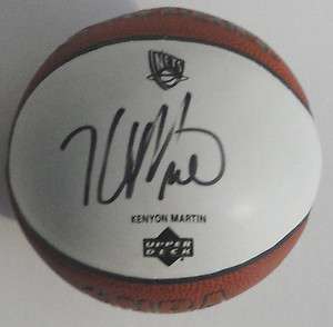 KENYON MARTIN Autographed Signed Upper Deck Mini Basketball  