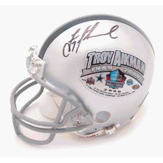Troy Aikman Autographed Mini Helmet   HOF LOGO  Sports 