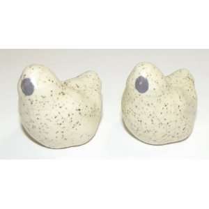   Faux Cracked Finish Chick Salt And Pepper Shakers 