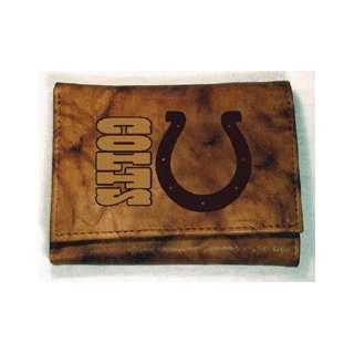  INDIANAPOLIS COLTS PECAN COWHIDE TRIFOLD *SALE* Sports 