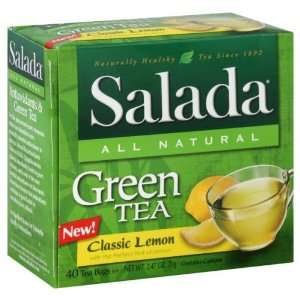 Salada Tea Green Lemon 40 BG (Pack of 6) Grocery & Gourmet Food