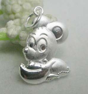 Solid Chinese 12 Years 925 Sterling Silver Charm Pendant Fit Bracelet 