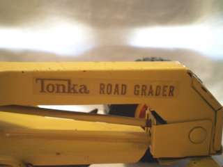 Vintage 1960 70s Tonka Road Grader #2510 Toy Construction Truck 